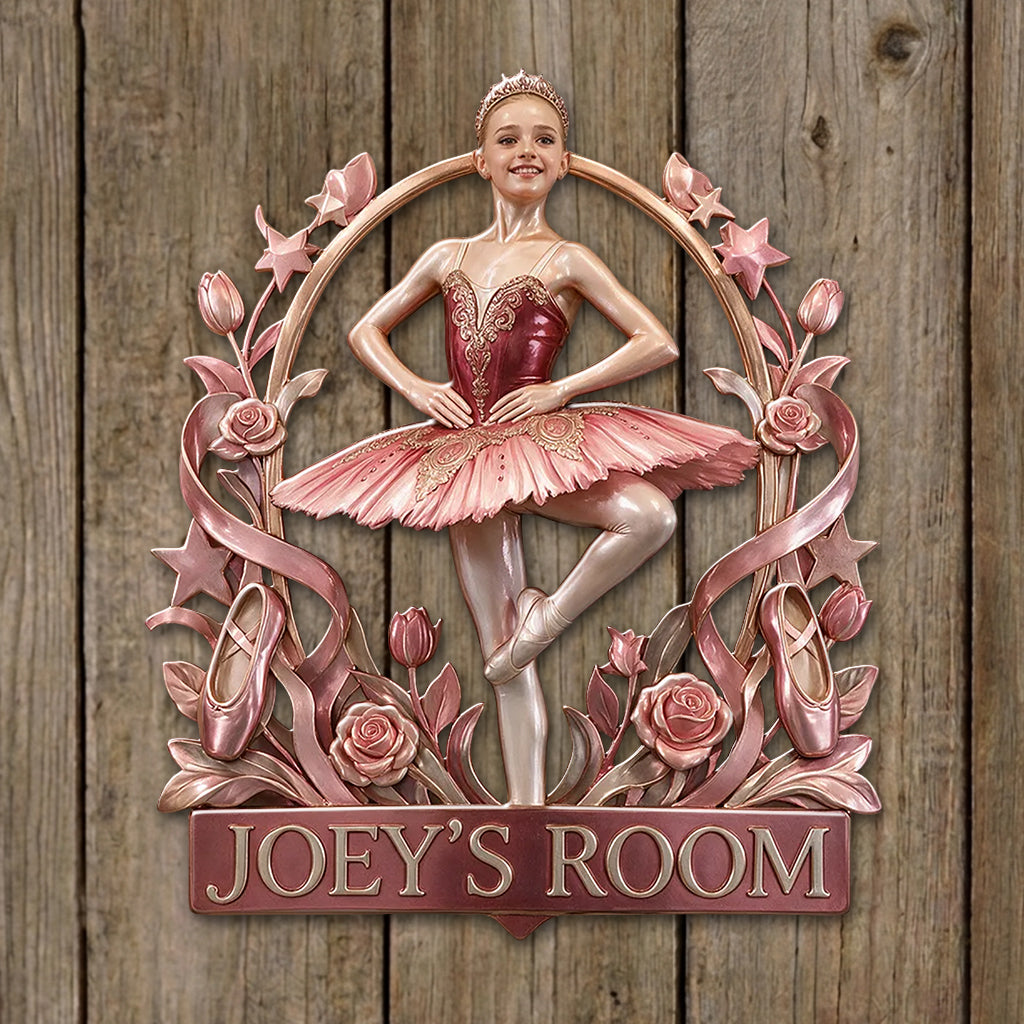 Love Ballet - Personalized Ballet 3D Printed Cut Metal Sign