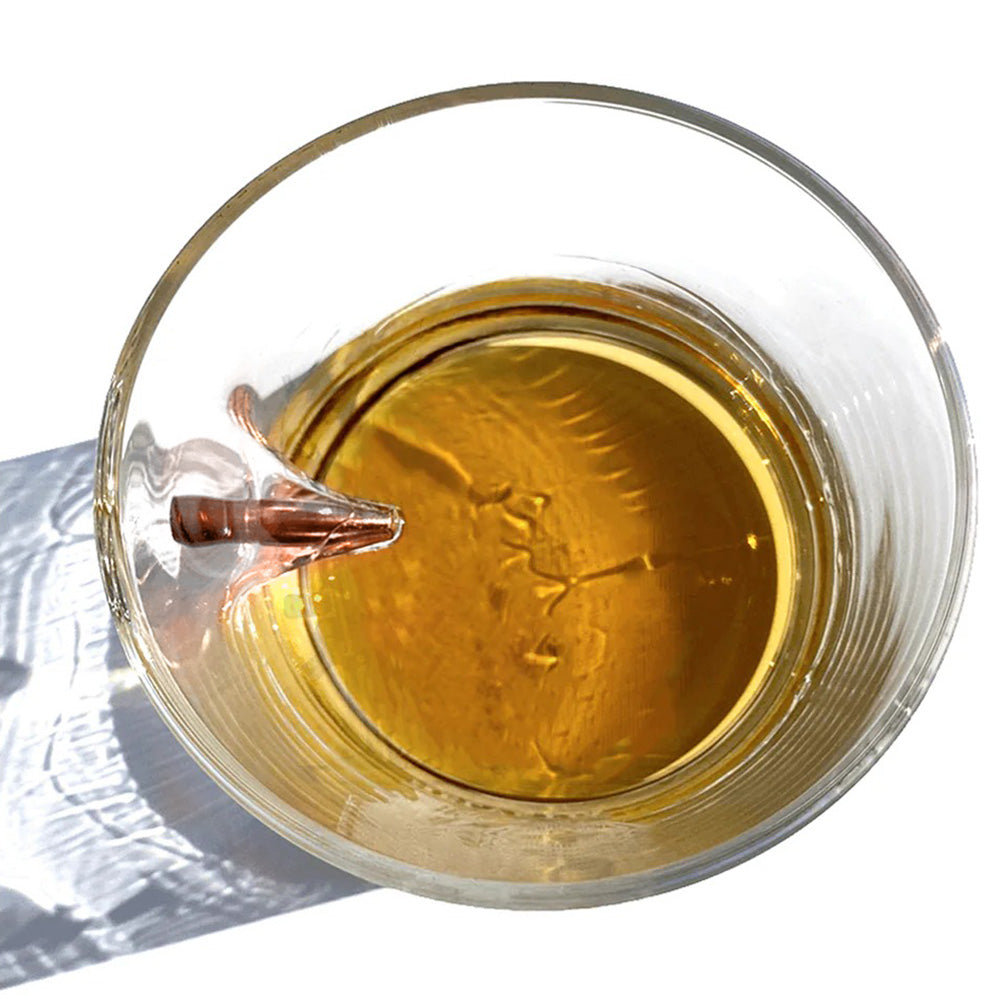 Proud Dad Of A Freaking Awesome Daughter - Personalized Father Bullet Whiskey Glass