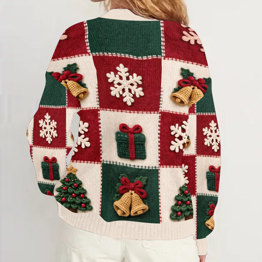 Love Highland Cow Christmas Gift - Personalized Highland Cow Cardigan Sweater