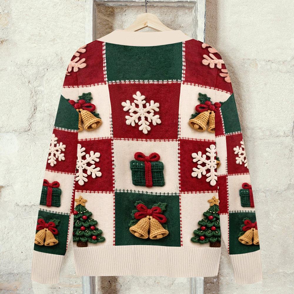 Love Highland Cow Christmas Gift - Personalized Highland Cow Cardigan Sweater