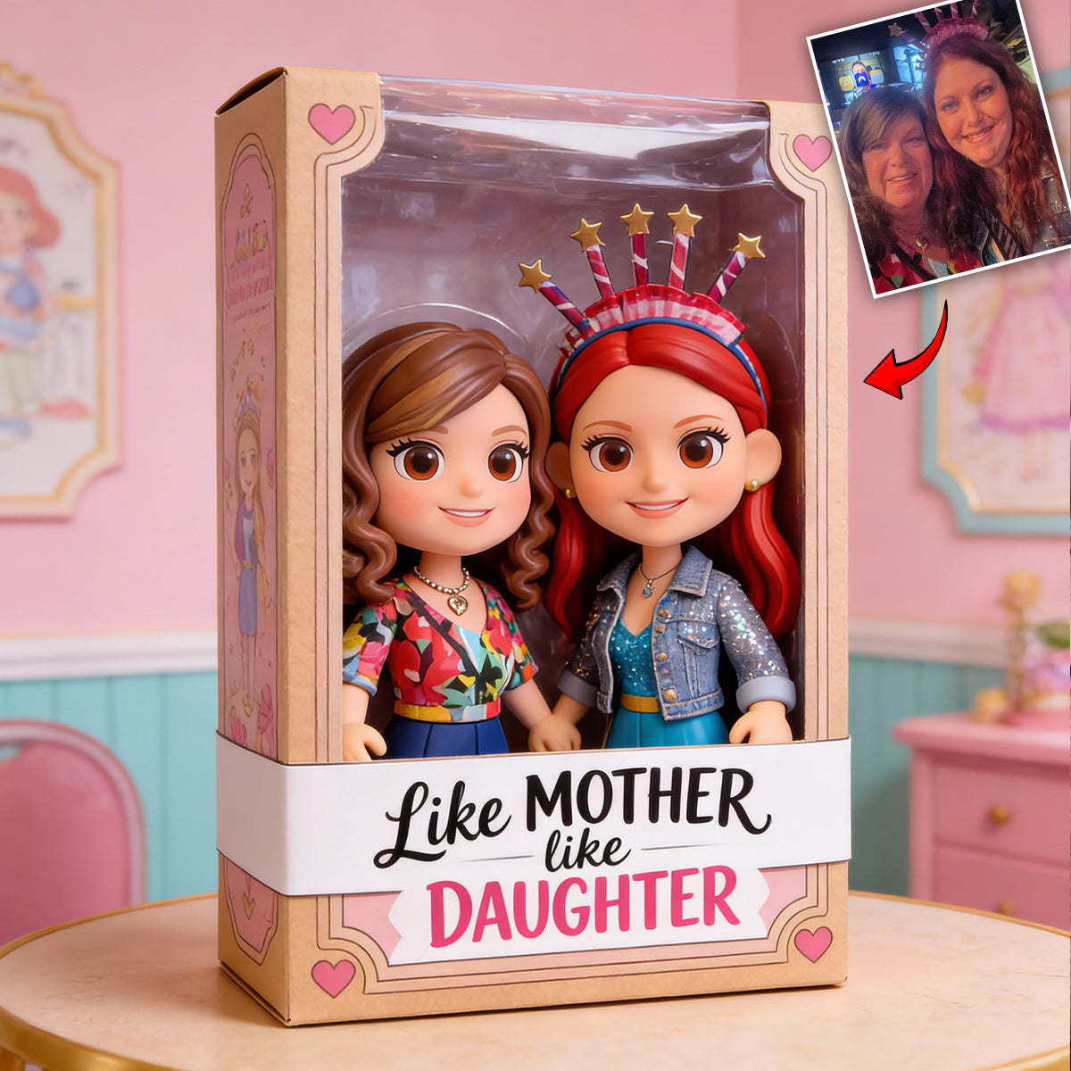 Mother And Daughter - Personalized Mother Custom Shaped Acrylic Plaque