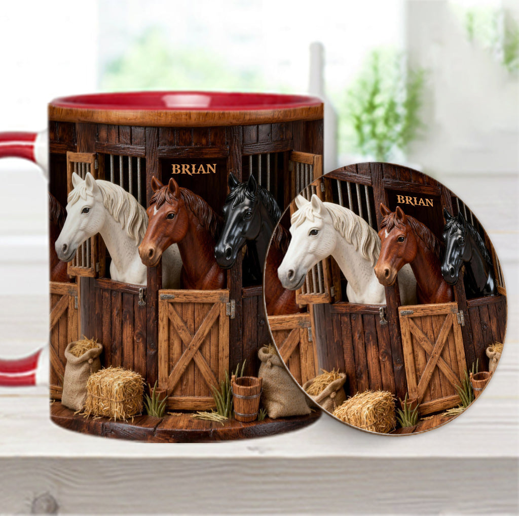 Stable - Personalized Horse Accent Mug & Coaster