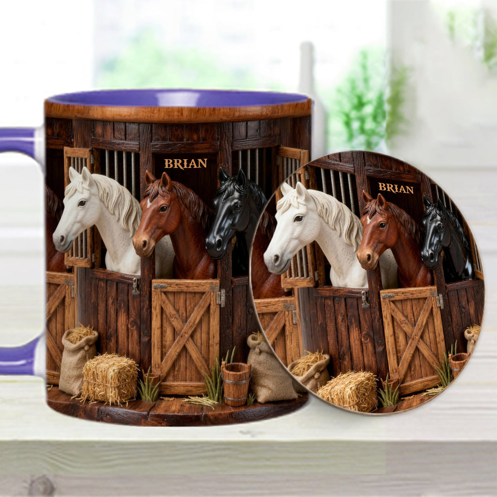 Stable - Personalized Horse Accent Mug & Coaster