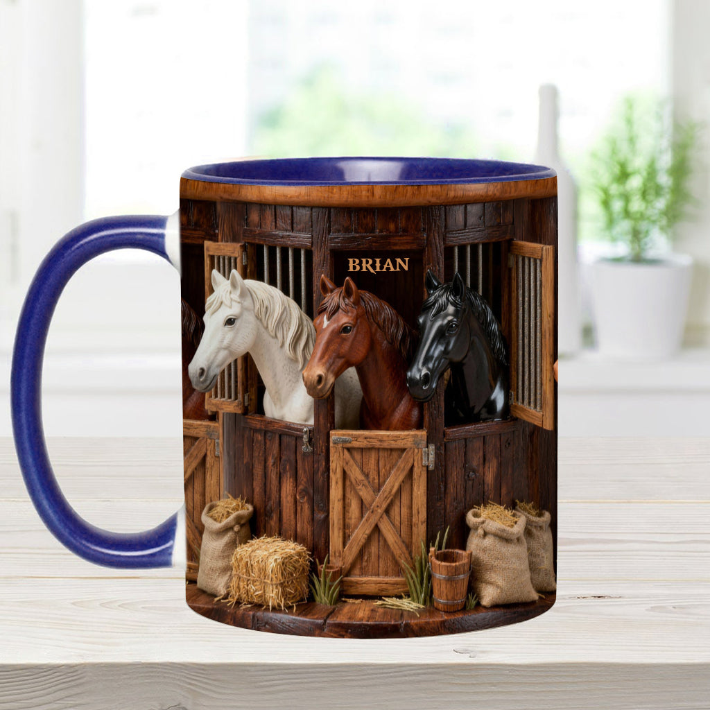 Stable - Personalized Horse Accent Mug & Coaster