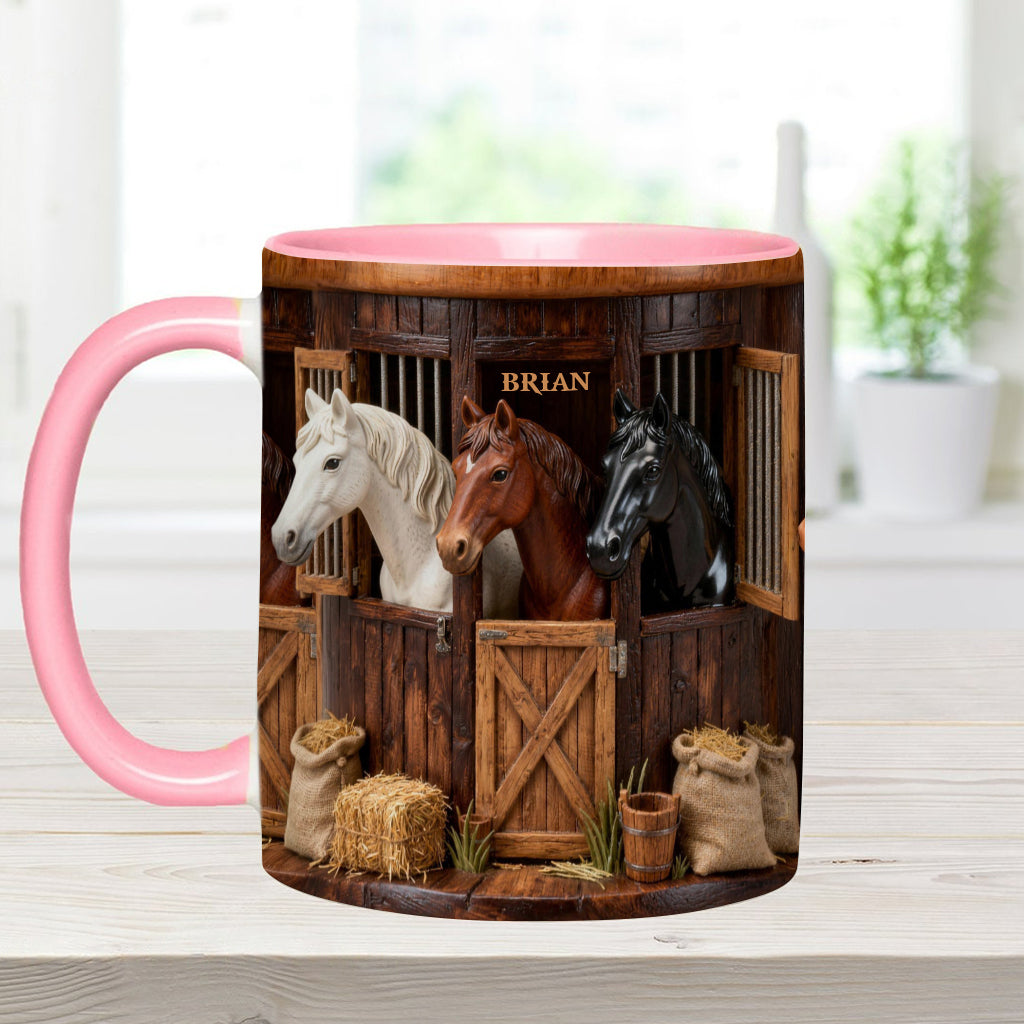Stable - Personalized Horse Accent Mug & Coaster