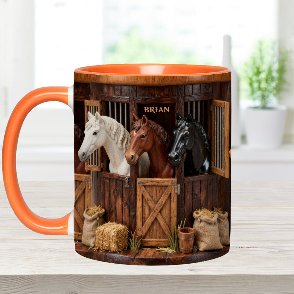 Stable - Personalized Horse Accent Mug & Coaster