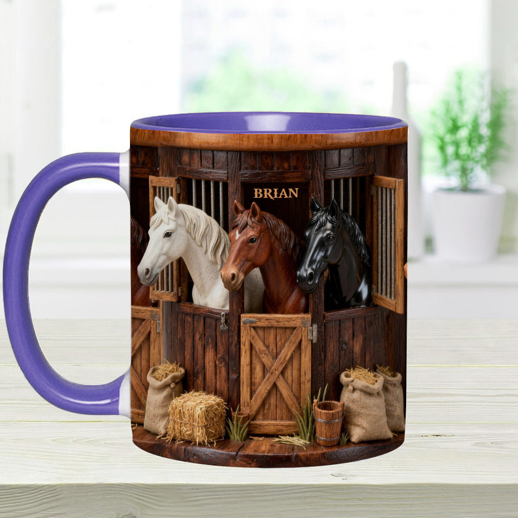 Stable - Personalized Horse Accent Mug & Coaster
