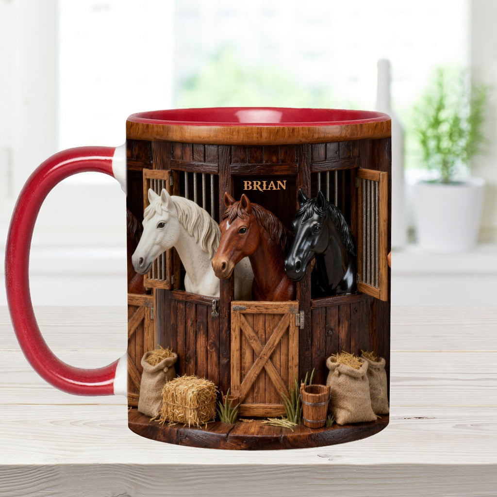 Stable - Personalized Horse Accent Mug & Coaster