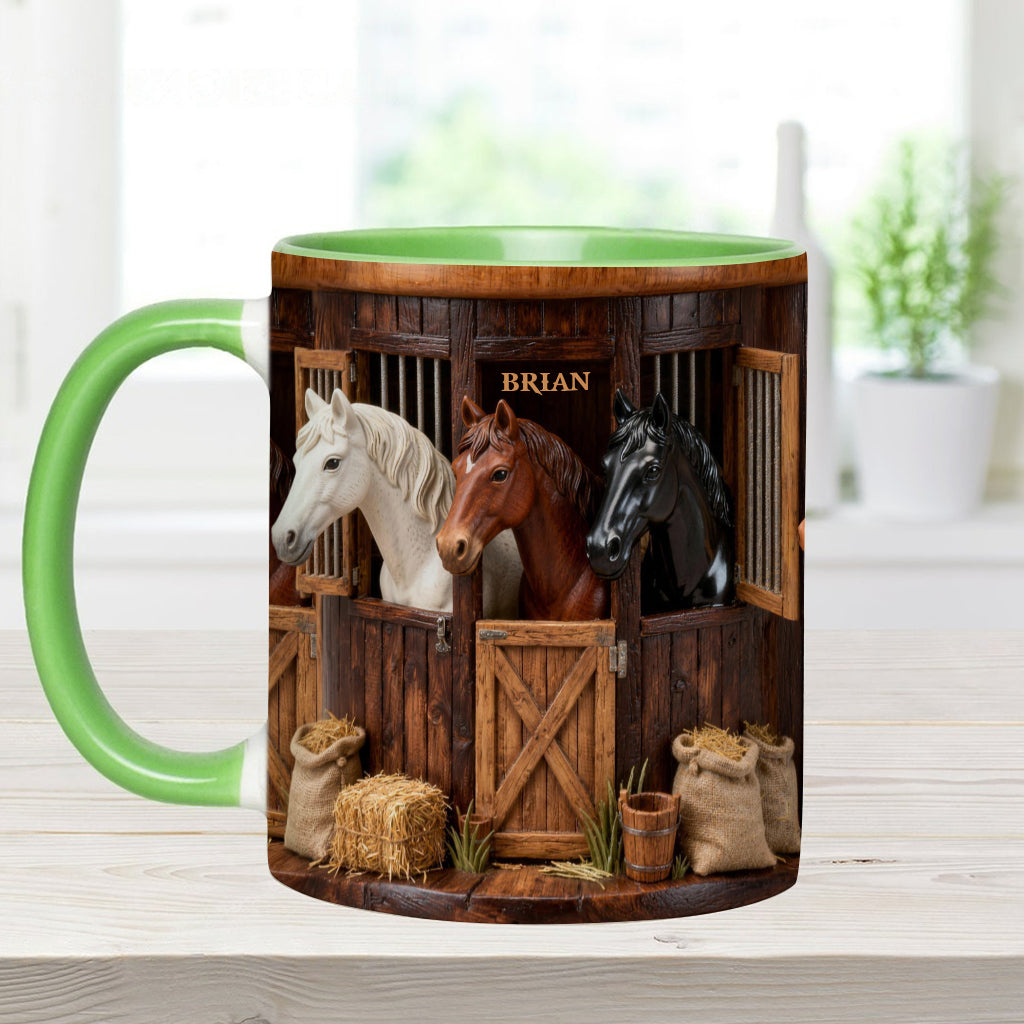 Stable - Personalized Horse Accent Mug & Coaster
