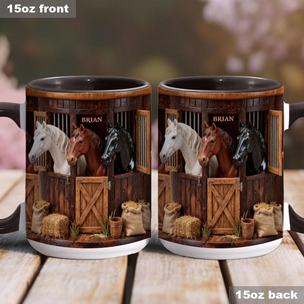 Stable - Personalized Horse Accent Mug & Coaster