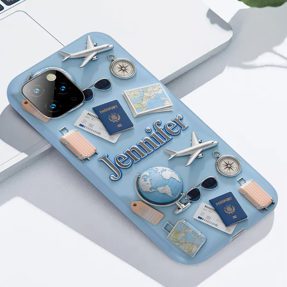Just A Girl Who Loves Travelings - Personalized Travelling Full Print Phone Case