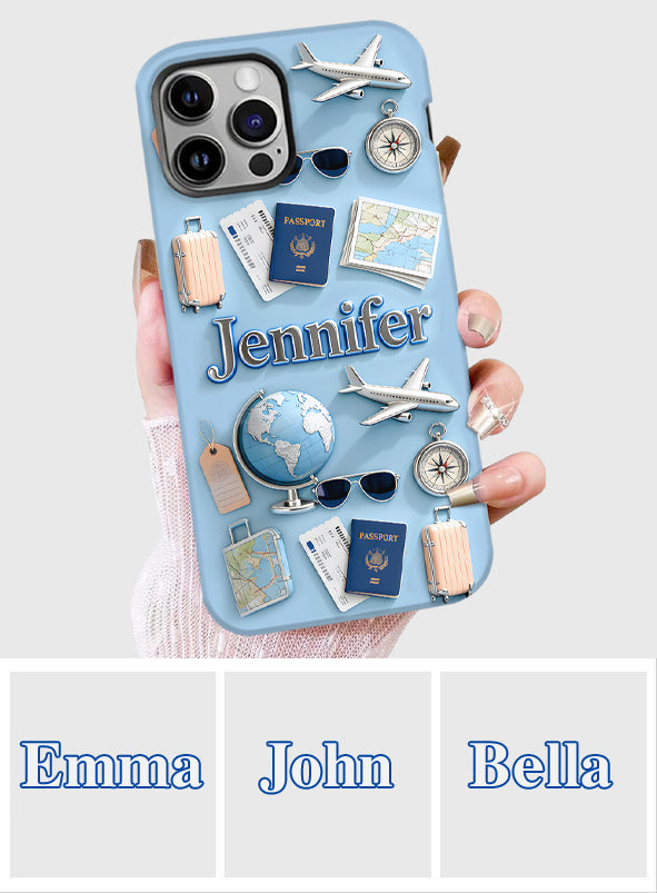 Just A Girl Who Loves Travelings - Personalized Travelling Full Print Phone Case