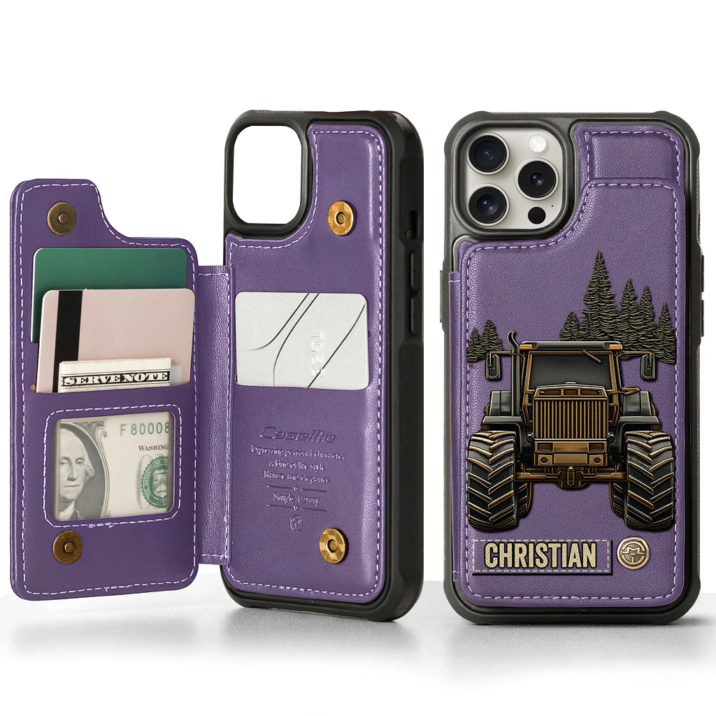 Tractor Ride - Personalized Tractor Wallet Phone Case