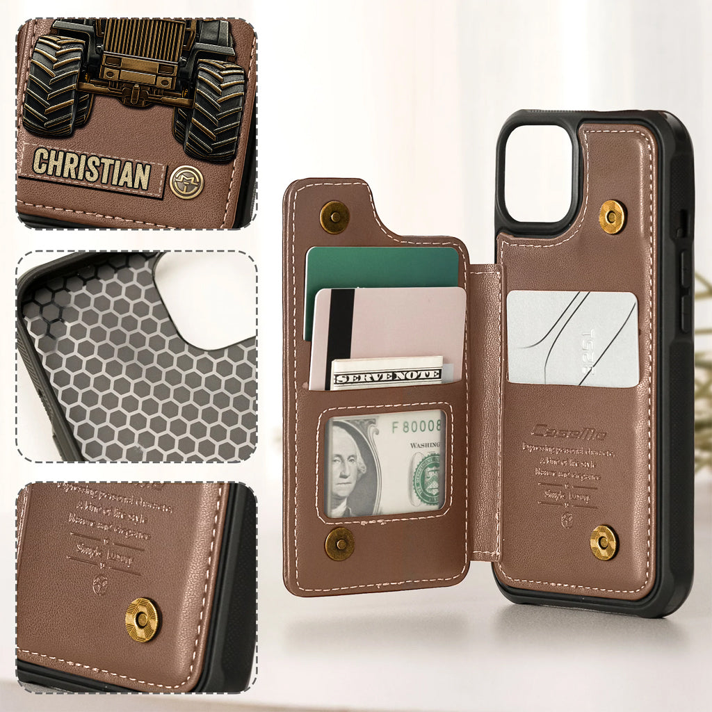Tractor Ride - Personalized Tractor Wallet Phone Case