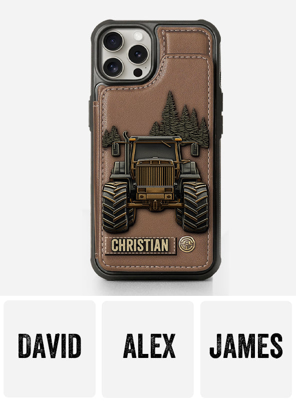 Tractor Ride - Personalized Tractor Wallet Phone Case