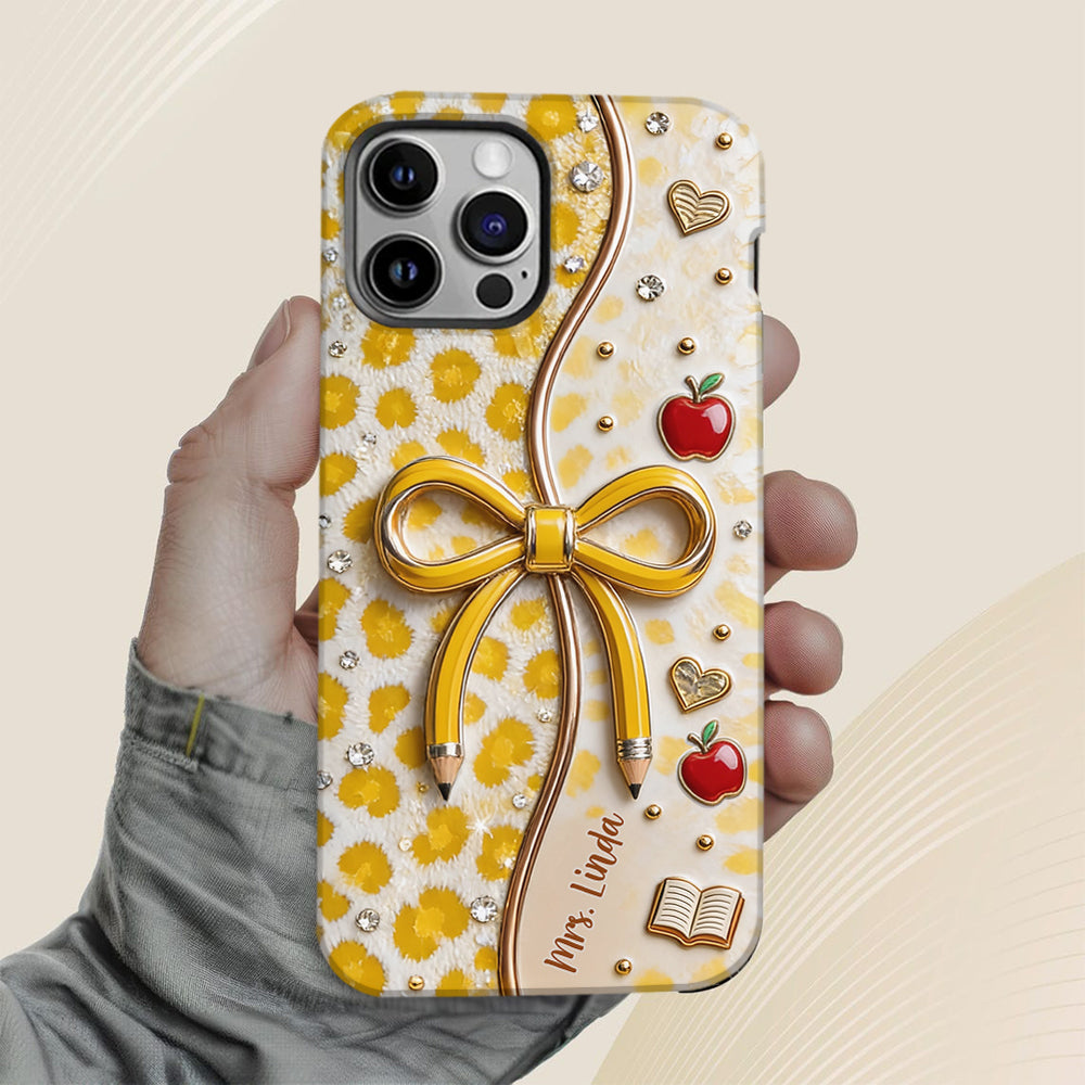 Back To School - Personalized Teacher Full Print Phone Case