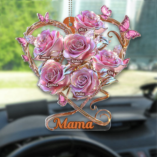 My Garden Gift For Mom, Grandma - Personalized Mother Transparent Car Ornament