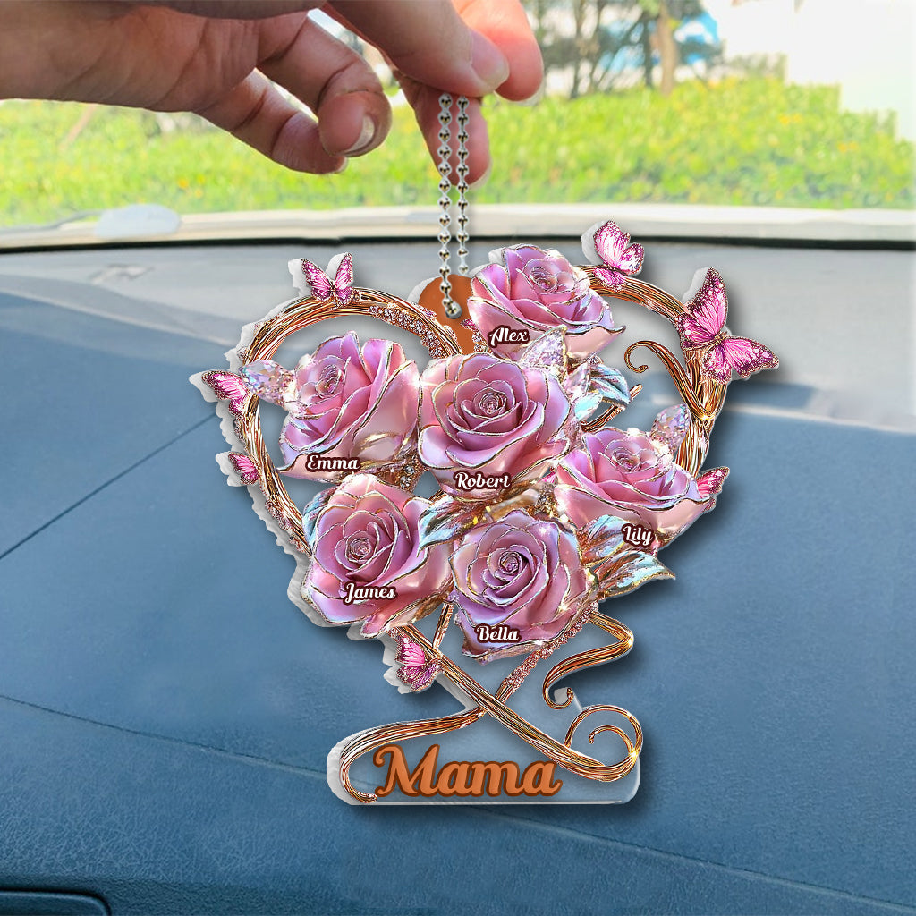 My Garden Gift For Mom, Grandma - Personalized Mother Transparent Car Ornament