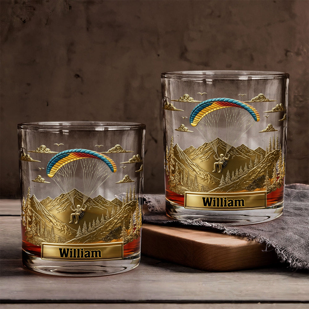 Sky Master - Personalized Parachute/Paragliding Whiskey Glass