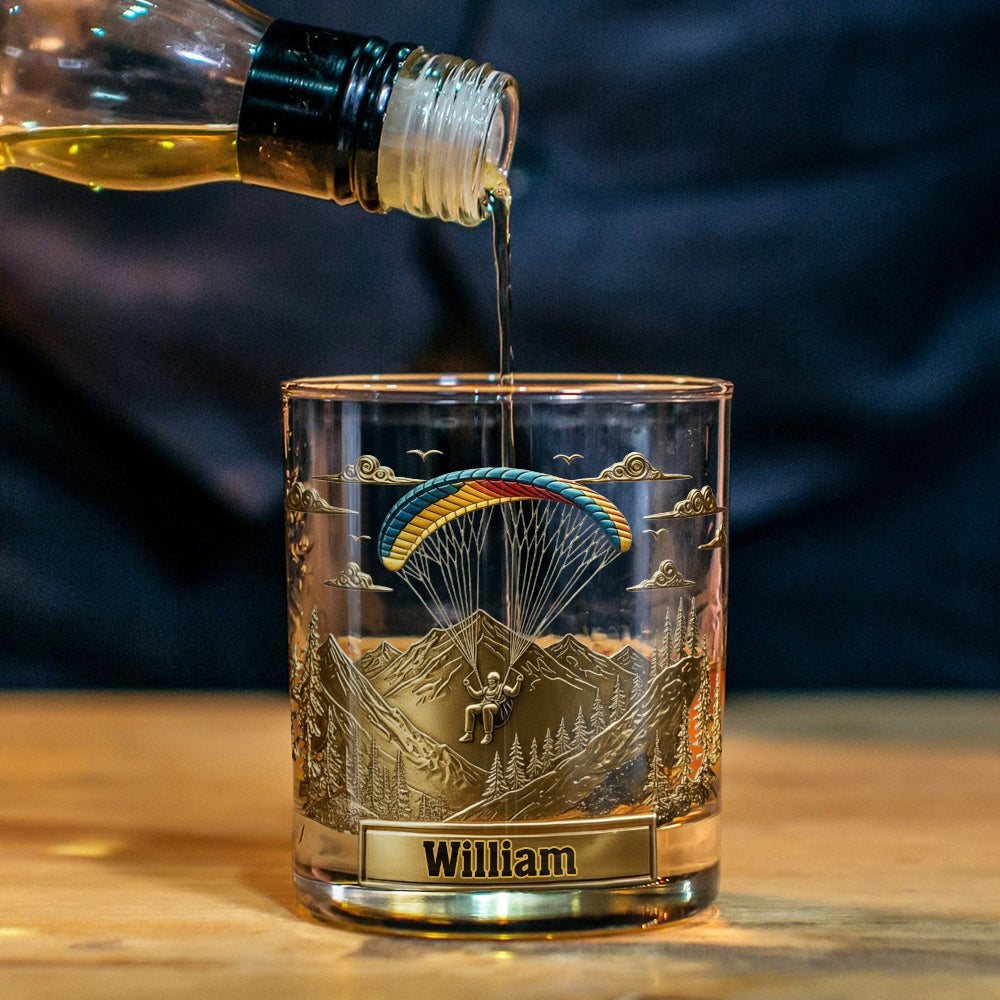 Sky Master - Personalized Parachute/Paragliding Whiskey Glass