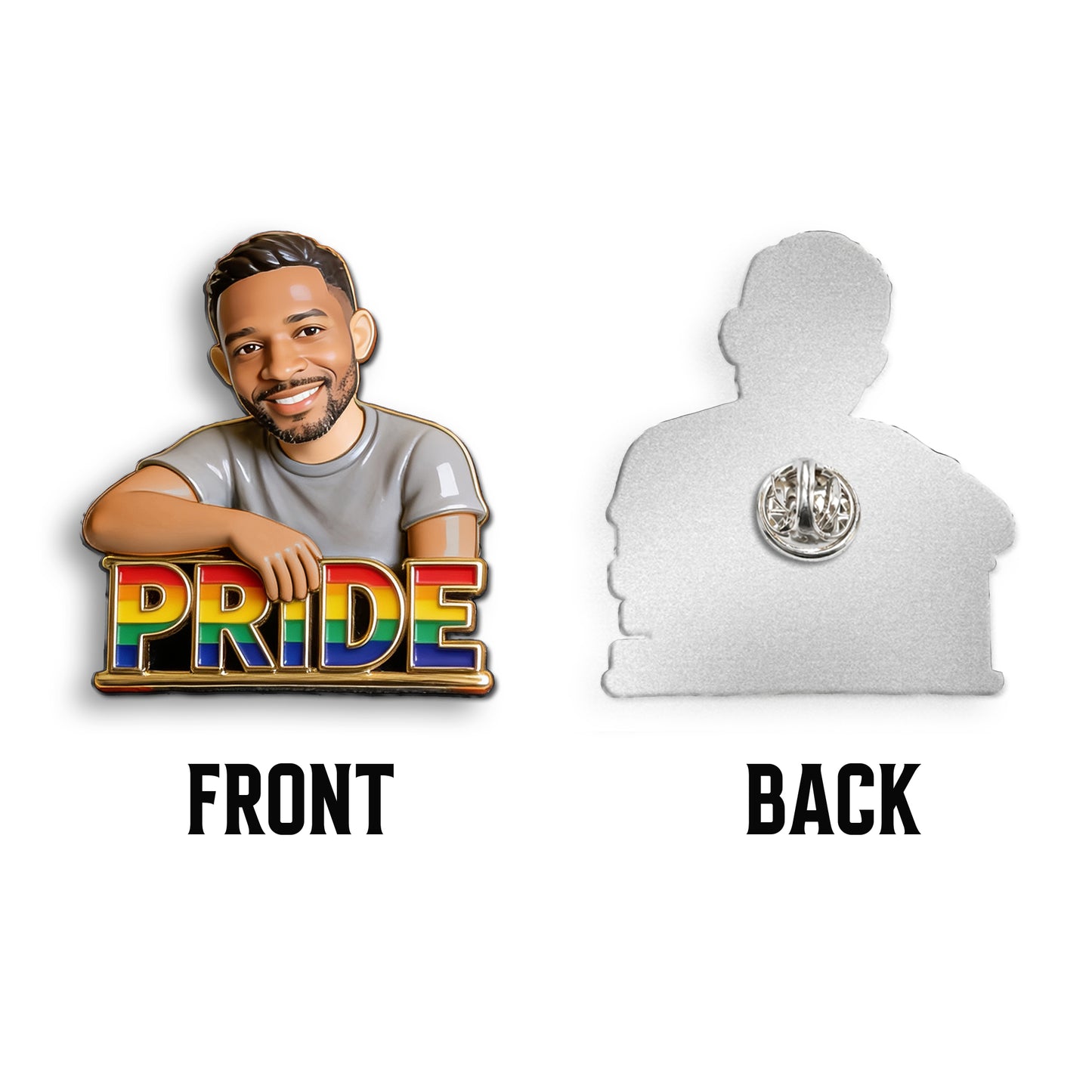 Pride Wearable Enamel Pin And Cap - Personalized LGBT Support Classic Cap With Pin