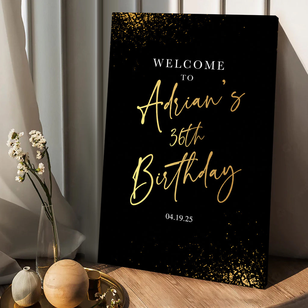 Happy Birthday - Personalized Birthday Canvas And Poster