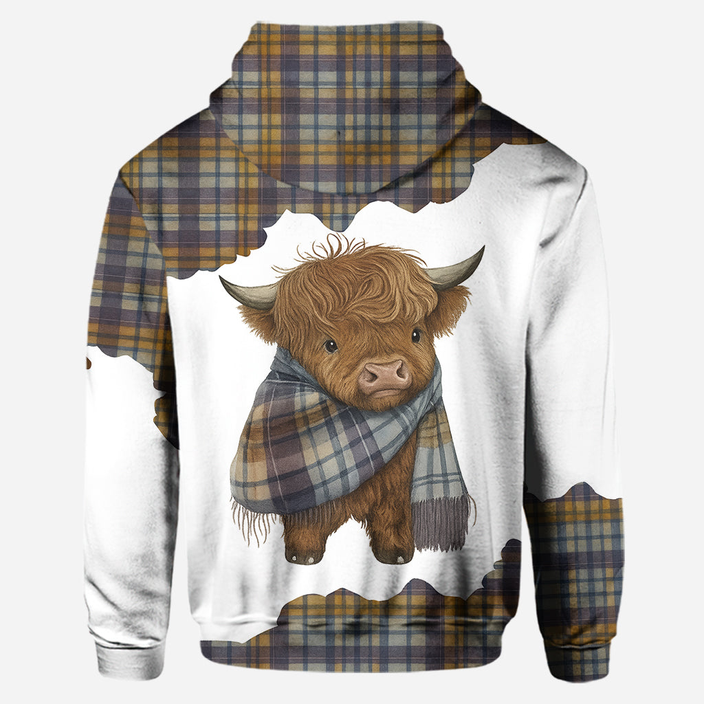 Adorable Highland Cow - Personalized Highland Cow Hoodie and Leggings