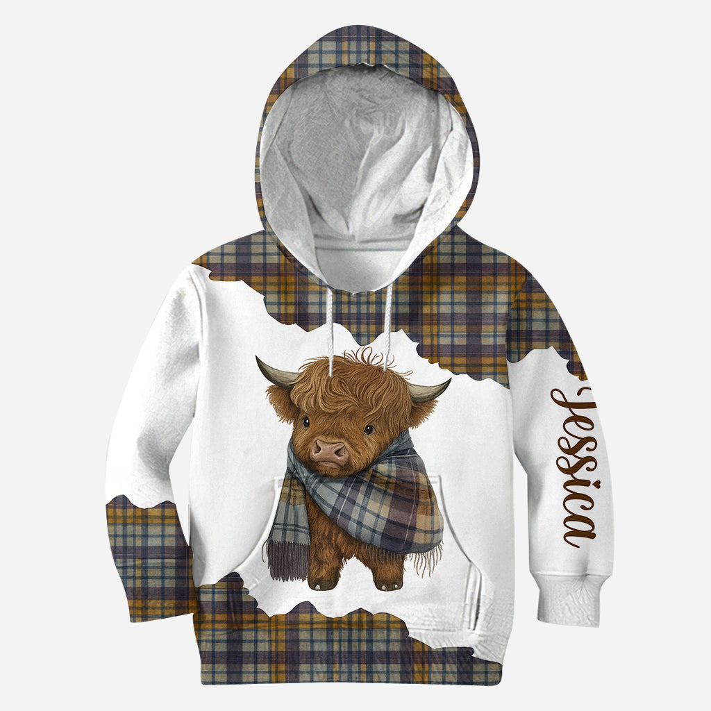 Adorable Highland Cow - Personalized Highland Cow Hoodie and Leggings