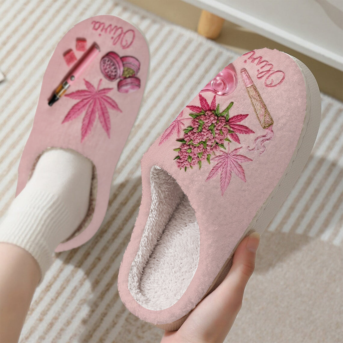Stoners & Smokers - Personalized Weed Slippers
