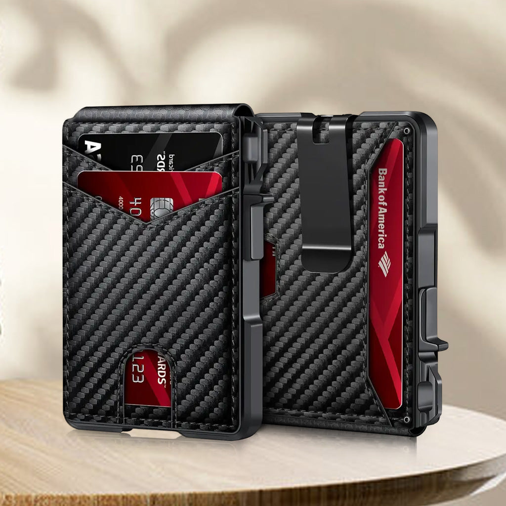 Leather Blocking Slim Bifold Wallet