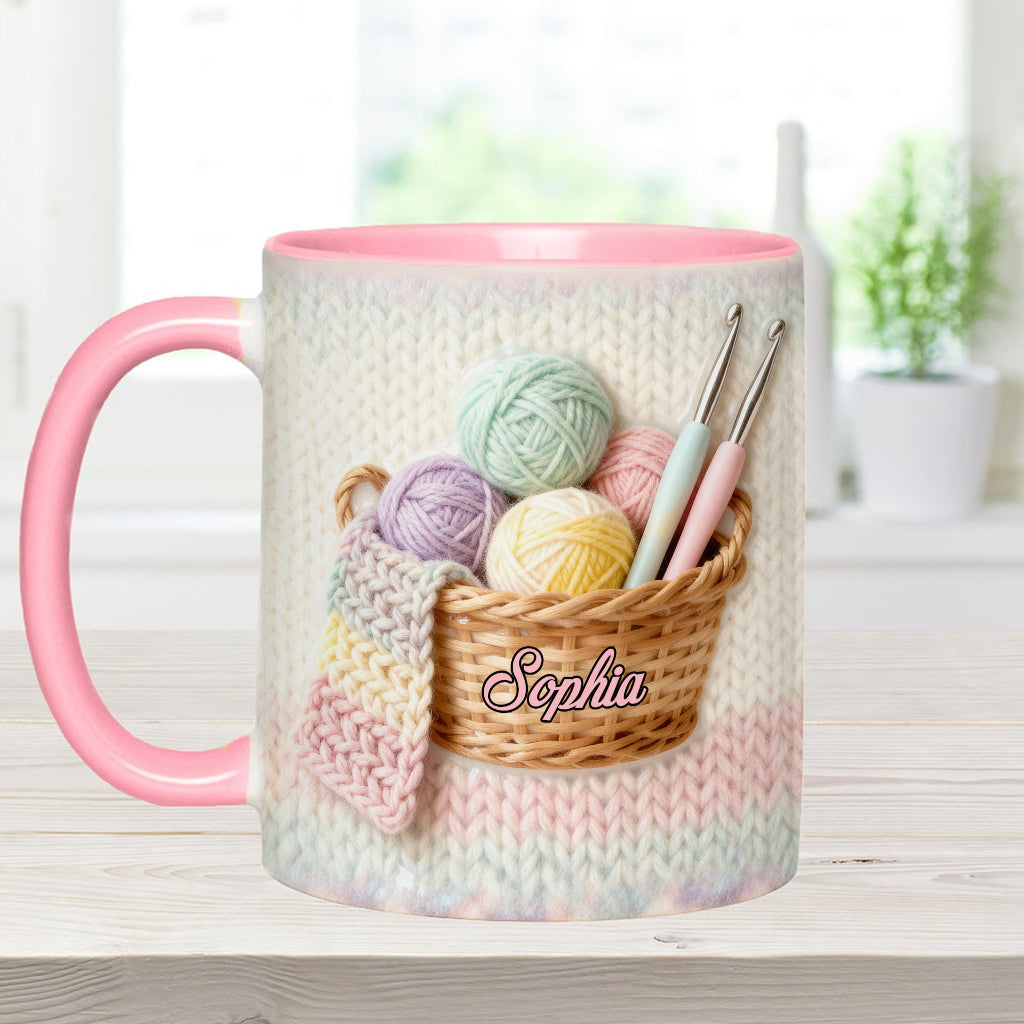 Love Crocheting - Personalized Crocheting Accent Mug & Coaster