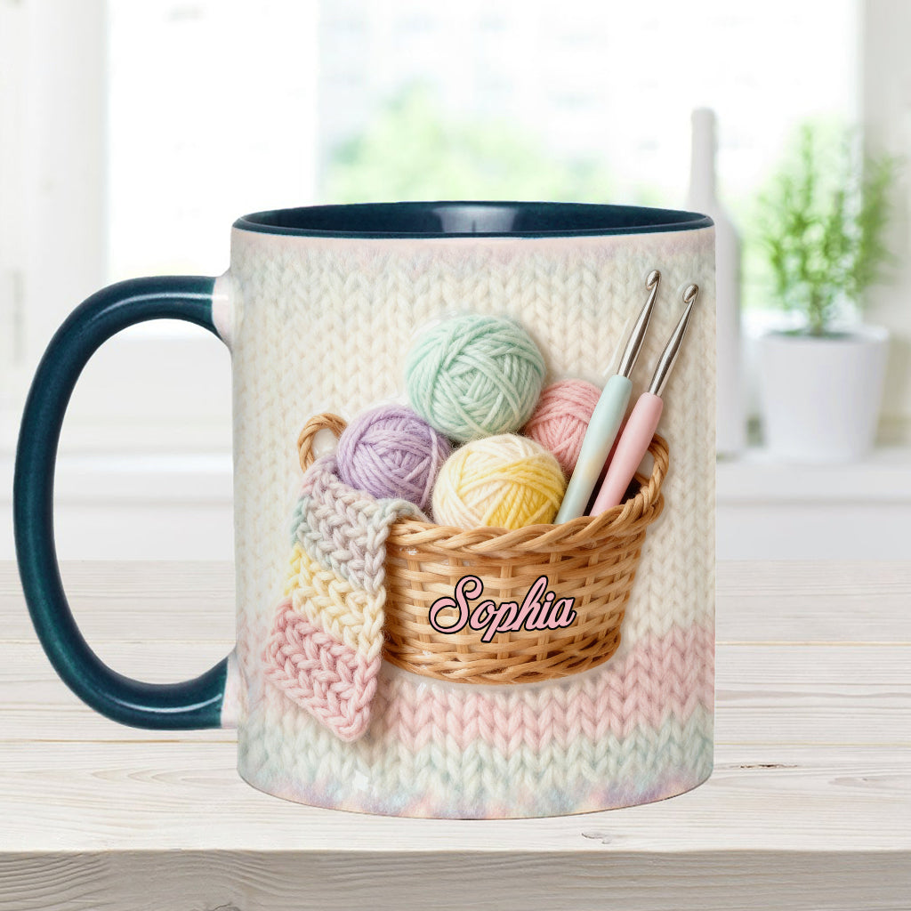 Love Crocheting - Personalized Crocheting Accent Mug & Coaster