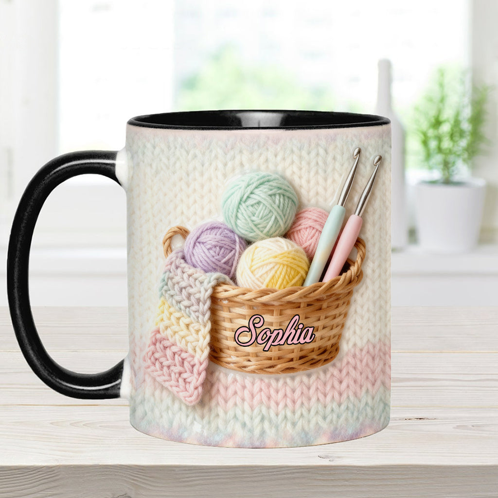 Love Crocheting - Personalized Crocheting Accent Mug & Coaster