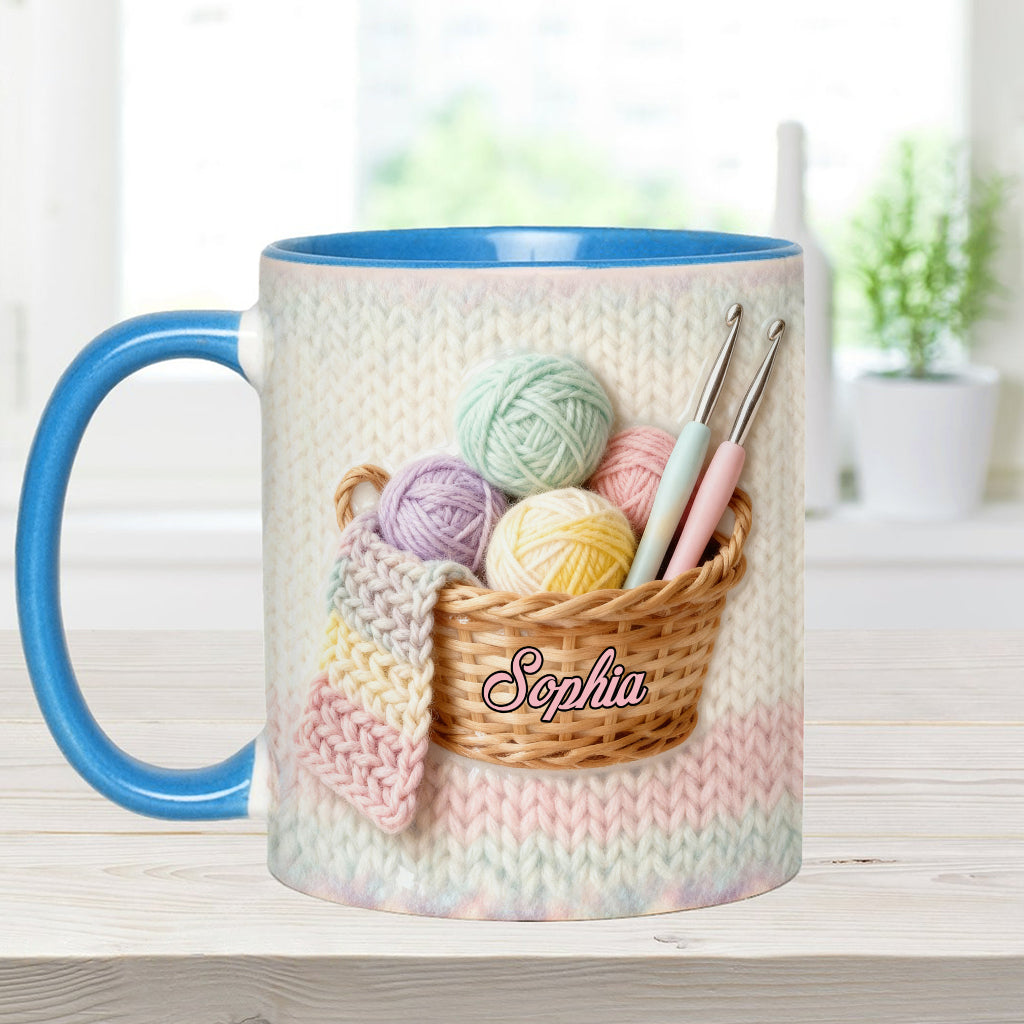 Love Crocheting - Personalized Crocheting Accent Mug & Coaster