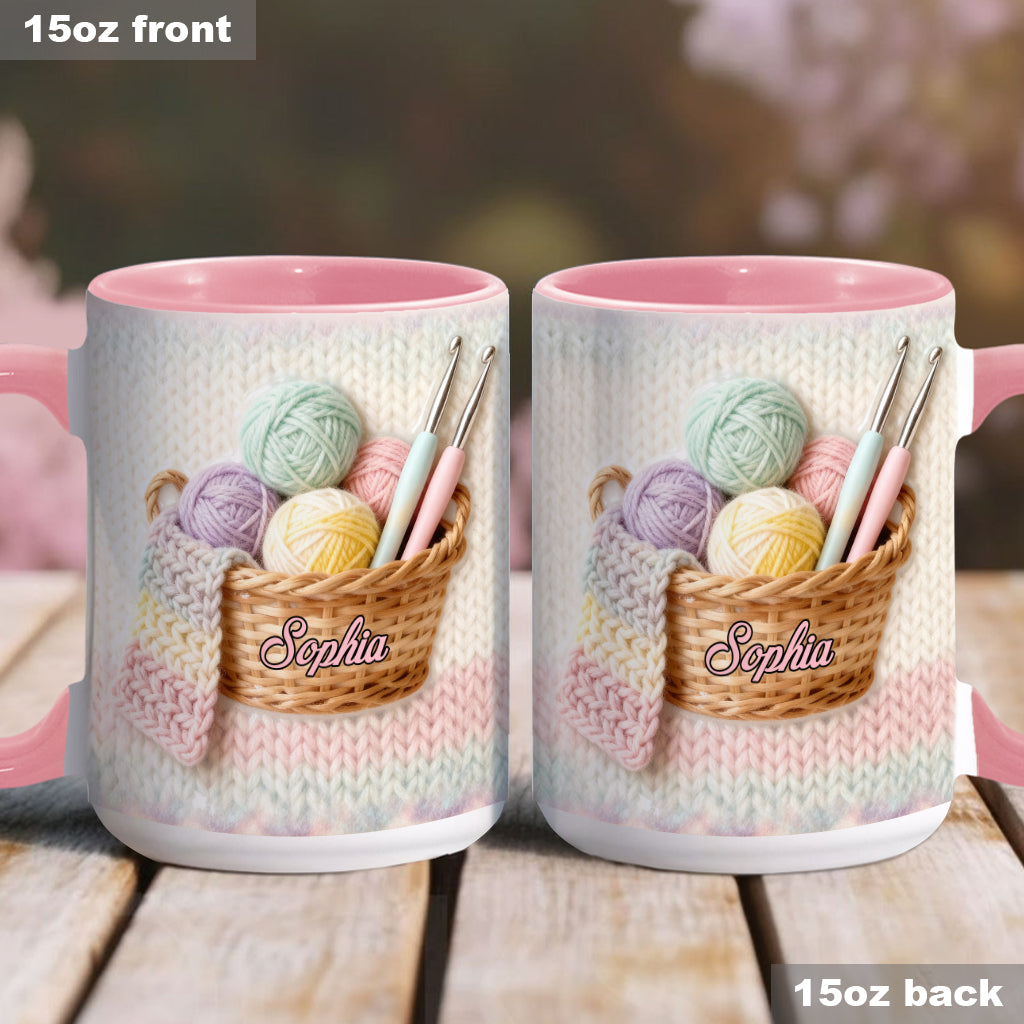 Love Crocheting - Personalized Crocheting Accent Mug & Coaster