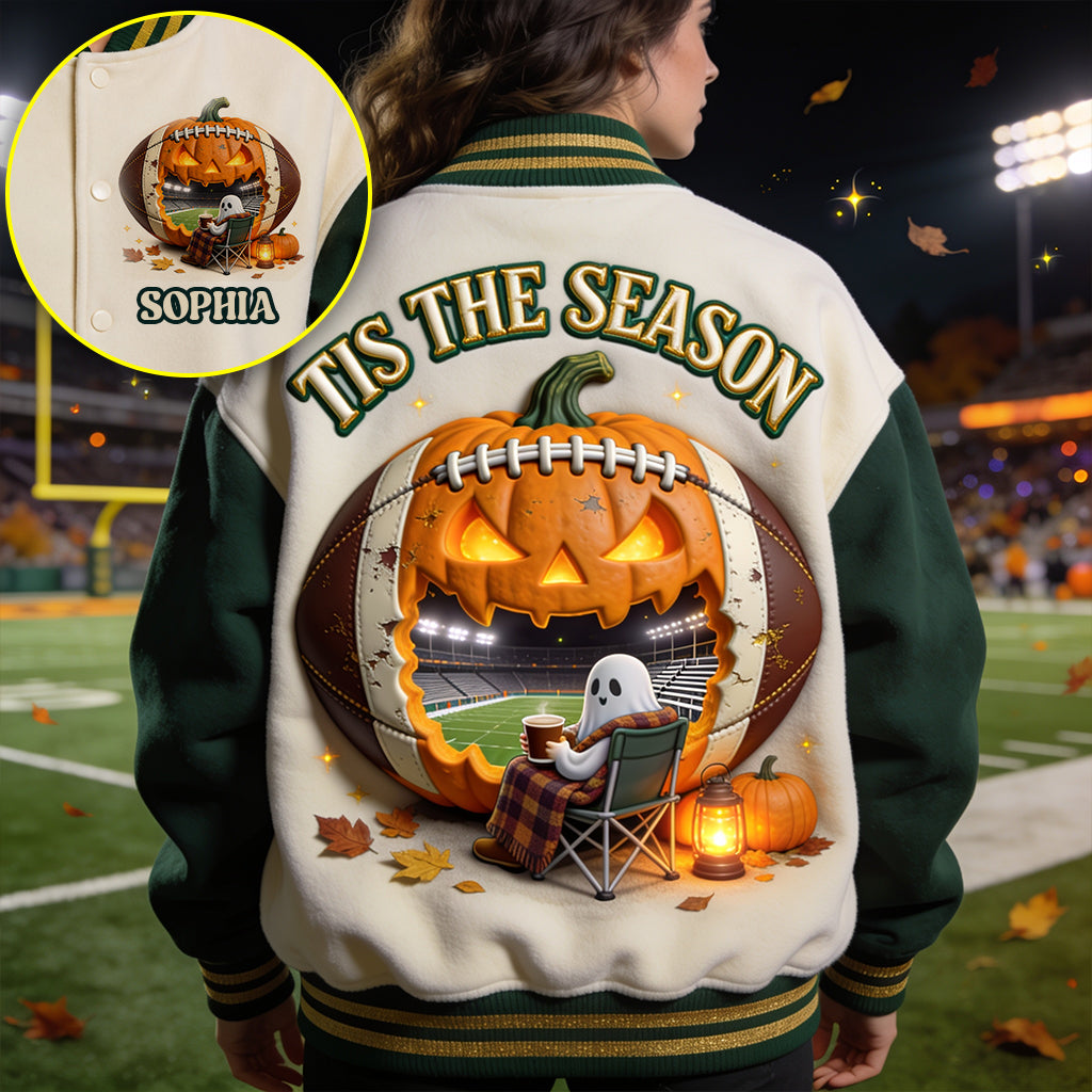 Tis The Season - Personalized Football Varsity Jacket