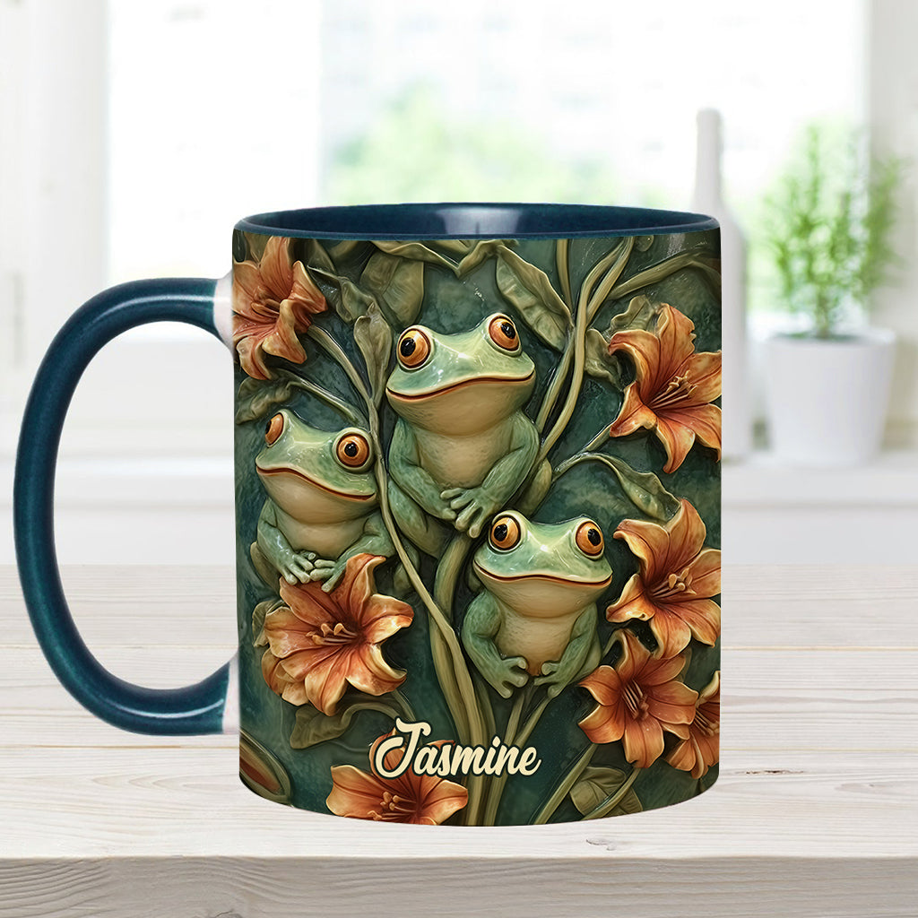 Frog Lovers - Personalized Frog Accent Mug