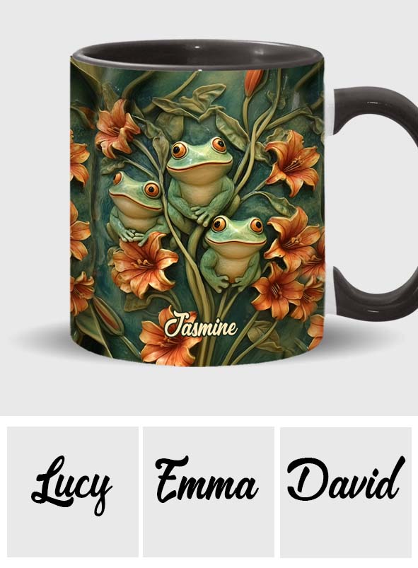 Frog Lovers - Personalized Frog Accent Mug