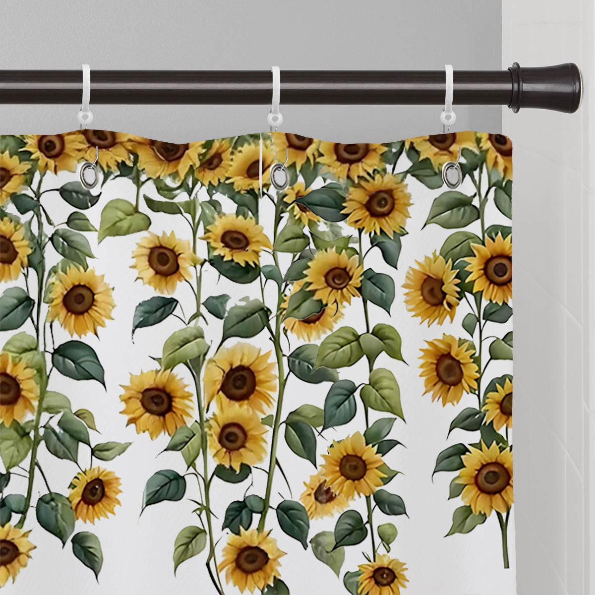 Cute Cats And Sunflowers - Personalized Cat Blackout Window Curtain/ Drapes Set
