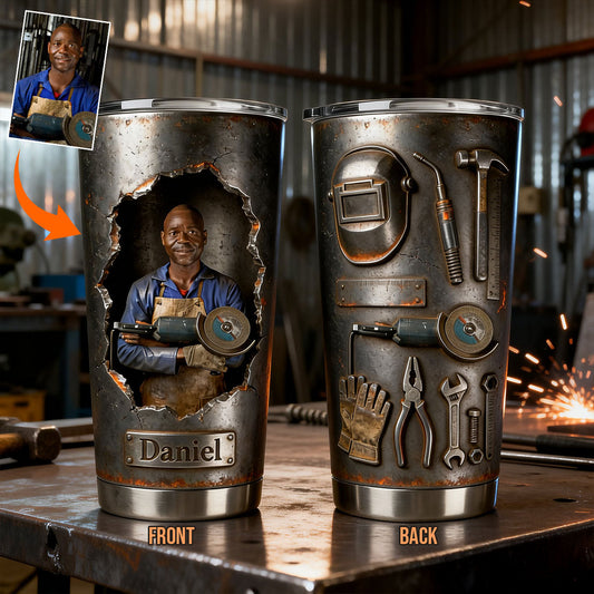 Custom From Any Photo - Personalized Welder Tumbler