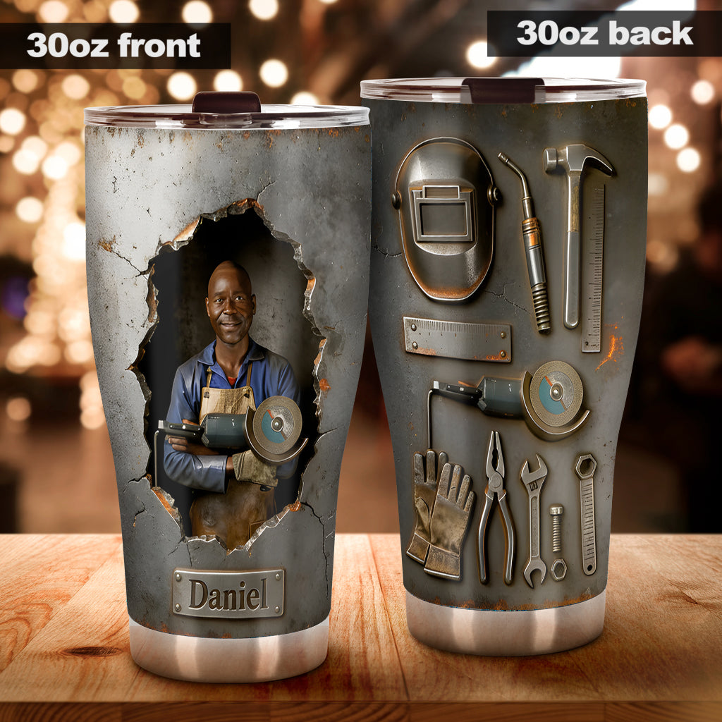 Custom From Any Photo - Personalized Welder Tumbler