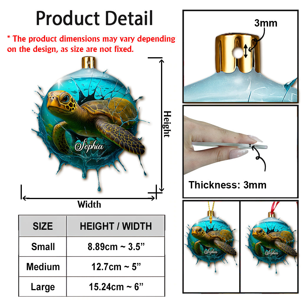 Turtle Family - Personalized Turtle Ornament