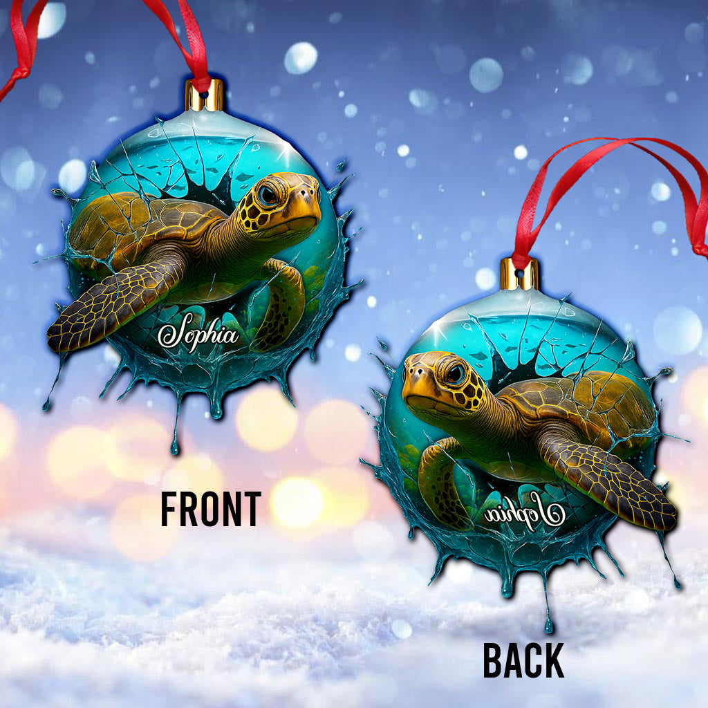 Turtle Family - Personalized Turtle Ornament