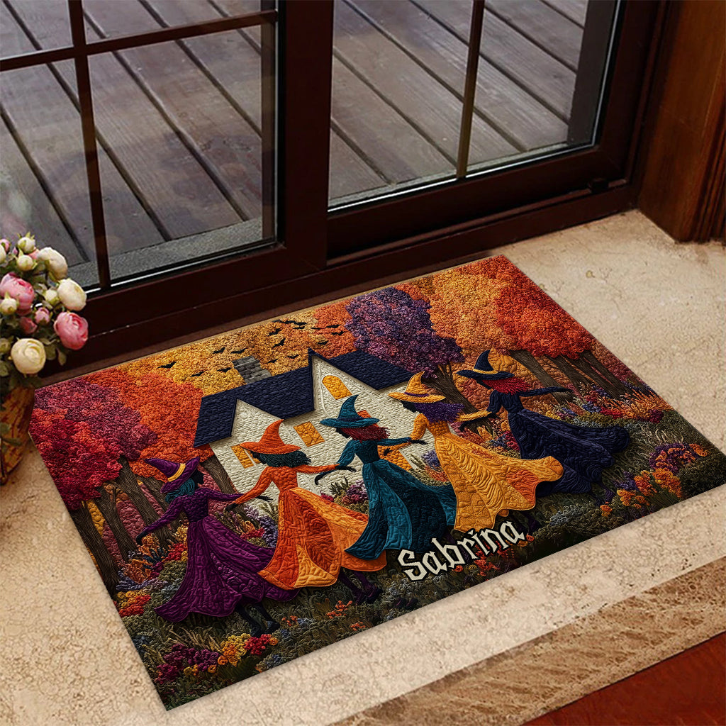 Dancing Witches - Personalized Witch Doormat