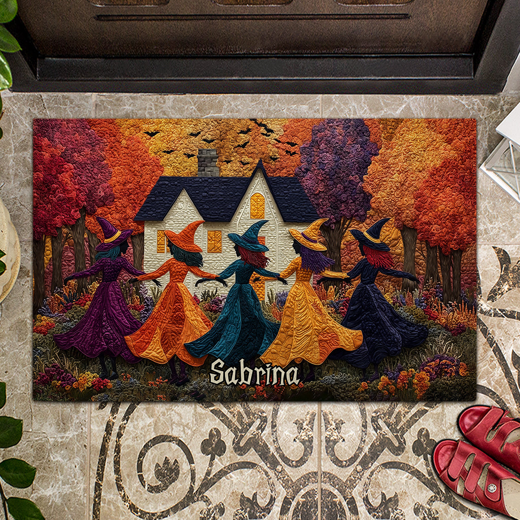 Dancing Witches - Personalized Witch Doormat