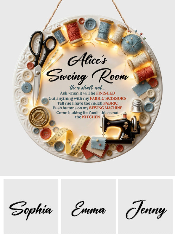 Sewing room - Personalized Sewing LED Light Acrylic Sign