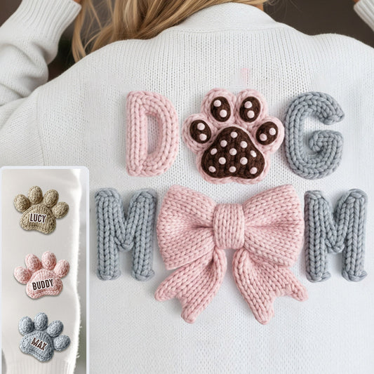 Dog Mom - Personalized Dog Cardigan Sweater