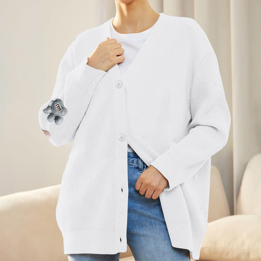 Dog Mom - Personalized Dog Cardigan Sweater