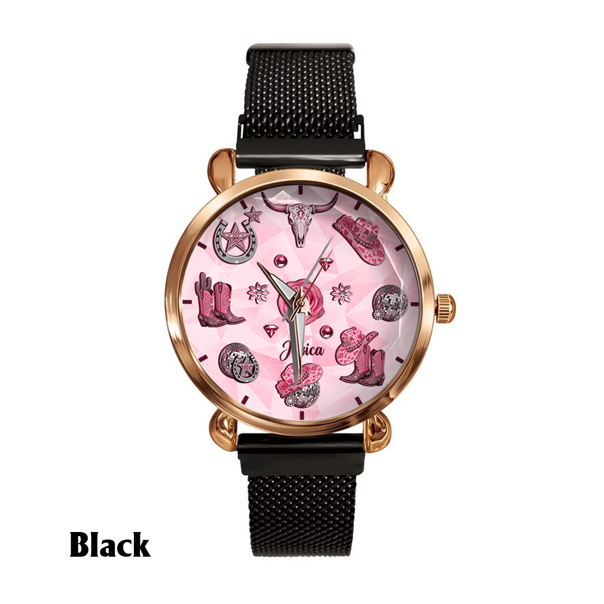 Sparkling Cowgirl - Personalized Cowgirl Women Hand Watch
