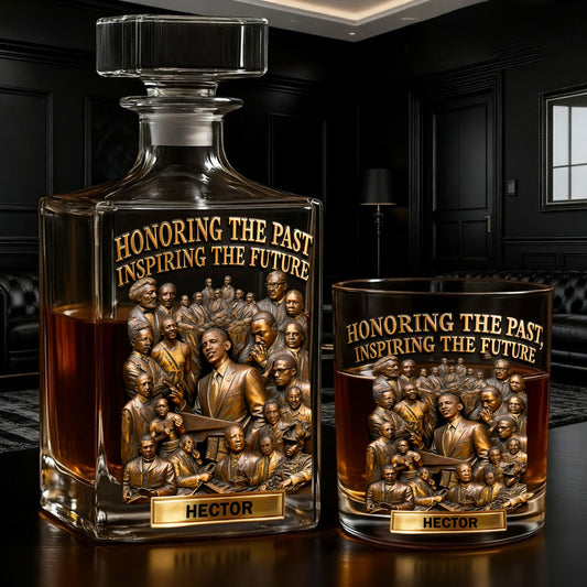 Black History Month - Personalized African American Whiskey Decanter Set